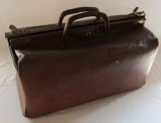 Leather Gladstone style Doctors bag L 52 cm H 31 cm D 26