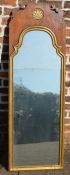 Large 18th century or possibly earlier wall mirror Ht 148cm W 50cm