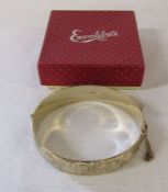 Gilt silver bangle Birmingham 1966 6.5 cm x 5.5 cm, weight 1.61 ozt