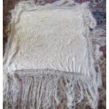 Vintage embroidered shawl 113 cm x 108 (excluding tassels)