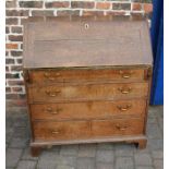 Georgian oak  bureau