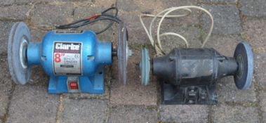 Clarke 8" bench grinder & another