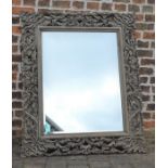 Large Coach House carved wooden wall mirror 124cm by 103cm