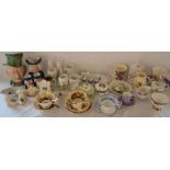 Various ceramics including a Beswick McCawber character jug, crested china etc