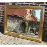 Art Deco style gilt framed mirror 84 cm x 111.5 cm