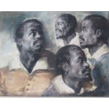 Framed picture 'Graham & Morton - Tate de negroes' by J Chamberlain 69 cm x 59 cm (size including