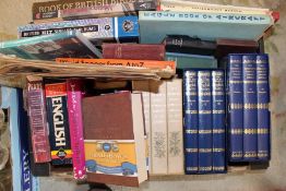 Box of books including reprint of Bradshaw's Handbook 1,2,3,4 1863