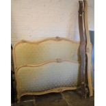 French painted double bed with head board, foot board & side rails for a 5ft wide mattress