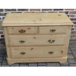 Victorian pine chest of drawers L119cm D 48cm Ht 79cm