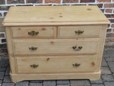 Victorian pine chest of drawers L119cm D 48cm Ht 79cm