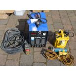 R-Tech Plasma 40HF cutting machine with accessories, Clarke portable power transformer & a Bosch