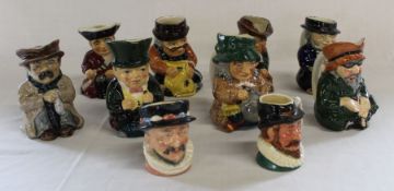 Roy Kirkham pottery character jugs:- Tinker, Tailor, Soldier, Sailor, Rich Man, Poor Man, Beggar