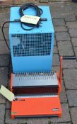 Heavy duty dehumidifier & a Ibico binding machine