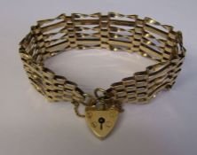 9ct gold gate bracelet weight 12.4 g