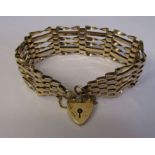 9ct gold gate bracelet weight 12.4 g