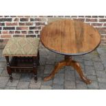 Victorian stool & and loo table