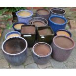 Various ceramic garden planters