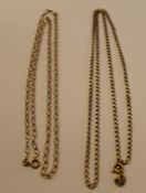 2 9ct gold necklaces 5.2g