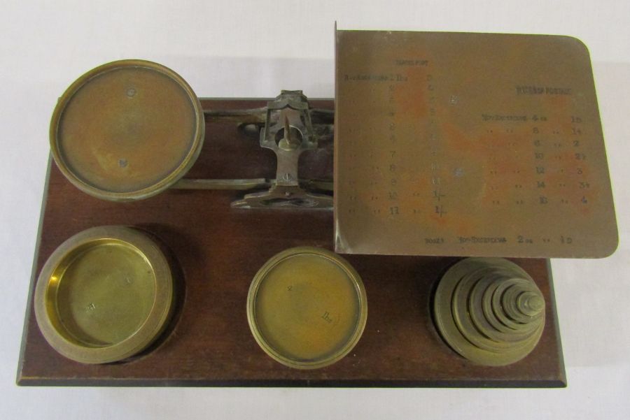 Large set of parcel / postal scales with weights 43 cm x 25 cm - Image 2 of 3