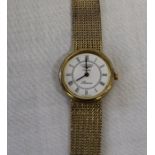 Ladies 9ct gold Longines Presence quartz wristwatch with original box and receipt