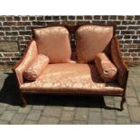 Edwardian two seater sofa L 120 cm