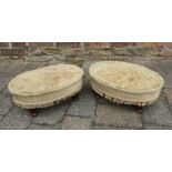 Pair of upholstered footstools