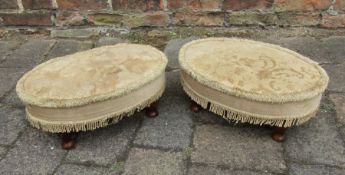 Pair of upholstered footstools