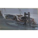 Framed watercolour / gouache 'Wells, Norfolk', signed lower left corner 74 cm x 53 cm (size
