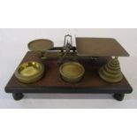 Large set of parcel / postal scales with weights 43 cm x 25 cm