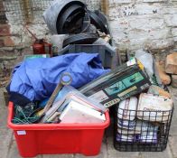 Selection of tool boxes, welding mask etc.