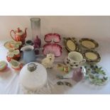 2 boxes of glassware and ceramics etc inc Beswick and Denby