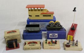 Model railway items including:- Hornby Dublo D1 Signal Lamp, D2 Mineral Wagon, D1 Low Sided Wagon,