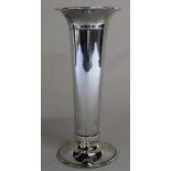 Large good quality silver plated vase with weighted base marked A C Pailthorpe Ltd Grimsby, 25cm