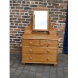 Pine dressing table / chest of drawers