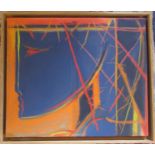 Pierre Magnin (1936-2019) French abstract on board 'Tete de Hache' signed to reverse 'Magnin,