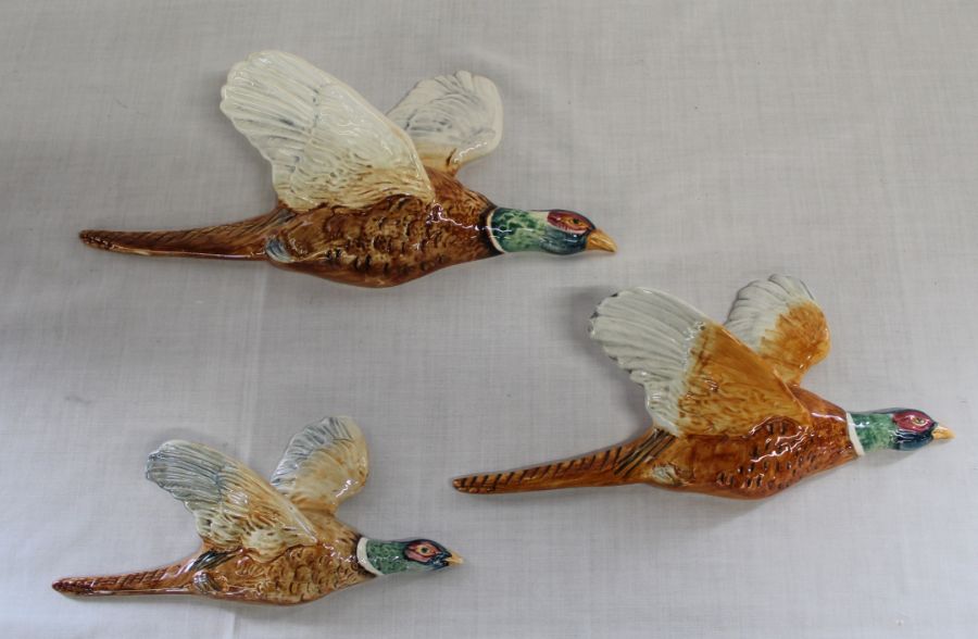 Set of 3 Beswick graduated flying pheasants