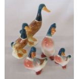 Selection of Beswick ducks inc 756-2 (tallest H 14 cm)