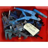 Large quantity of small vices & clamps