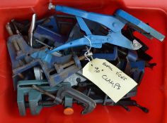 Large quantity of small vices & clamps