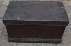 Miniature Victorian pine blanket box L45cm D26cm H25cm