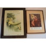 2 framed cigarette adverts for Wills's Wild Woodbine & State Express