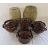 Selection of stoneware jars and crocks