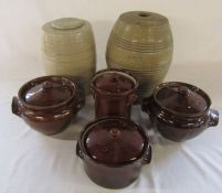 Selection of stoneware jars and crocks