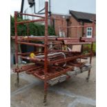 Quickfit scaffolding tower with boards. This Lot is at a location in Grimsby - viewing &