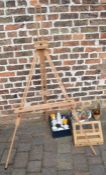 Artist's easel & accessories