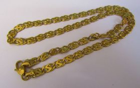 18ct gold necklace, length 42 cm, weight 26.1 g