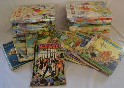 34 Rupert annuals & a Mandrake No.10 comic