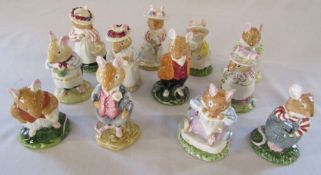 12 Royal Doulton Brambly Hedge figures - Basil, Dusty Dogwood, Mr Toadflax, Wilfred Toadflax, Mr