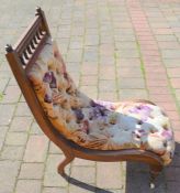 Victorian button back nursing chair