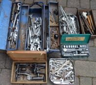 Toolbox & various tools including valve lifters